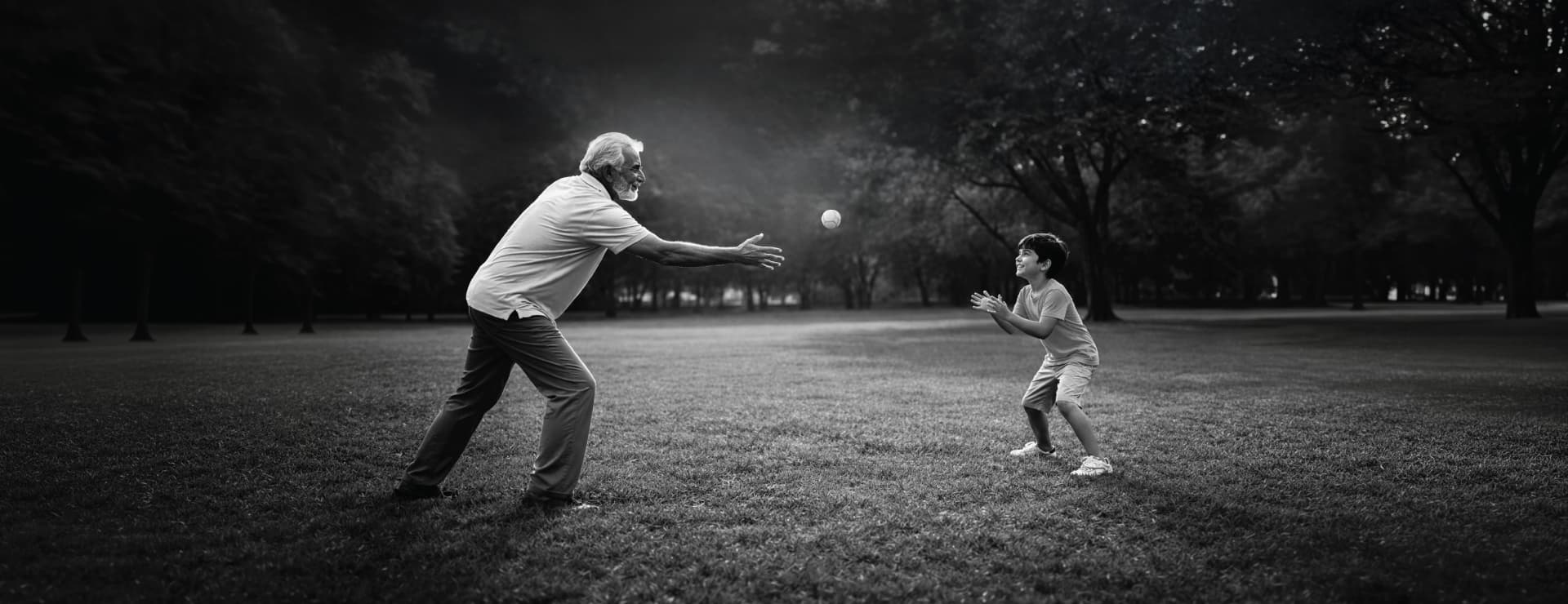 Grandfather and child representing generational legacy