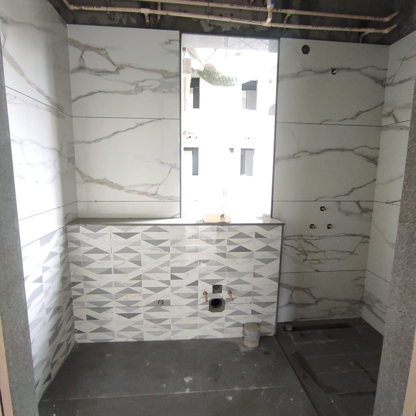 H3A bathroom dado & flooring work